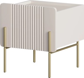 Malmi éjjeliszekrény 45 cm fiókkal - kasmír / arany lábak