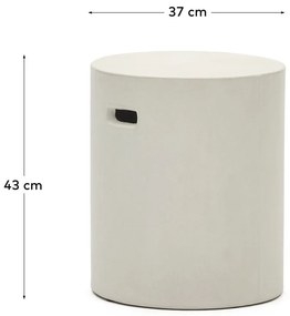 Beton kerek kerti tárolóasztal ø 37 cm Aiguablava – Kave Home