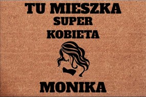 Lábtörlő Az Ajtó Alá, Itt Él Egy Szuper Nő A Neved