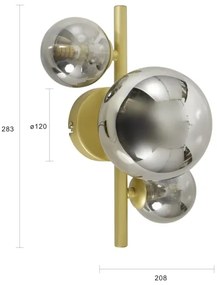 Brilagi - LED Fali lámpa MILLA 3xG9/3W/230V arany/füstös