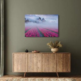 Kép - Tájkép tulipánmezőkkel (90x60 cm)