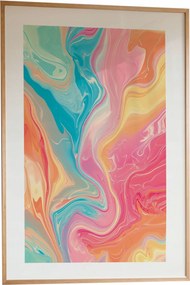 Vászonkép Absztrakt Pasztell Örvények A3 Poszter Fa keret 30x42 cm