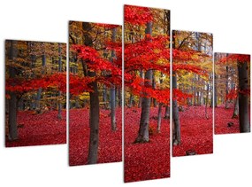 Kép - vörös erdő (150x105 cm)