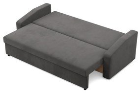 Zeus kanapéágy, szövet anyag, hab töltet, döntött kartámasz, szürke