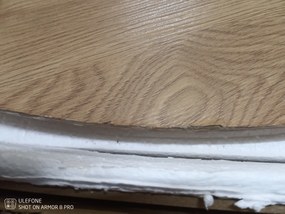 AKCIÓ Fekete étkezőasztal tölgyfa asztallappal NOCTURNE 120x120 II. osztály