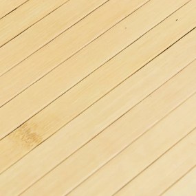 négyszögletű világos természetes bambusz szőnyeg 70 x 200 cm