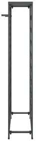 fekete kovácsoltvas bortartó 45 palackhoz 54 x 18 x 100 cm