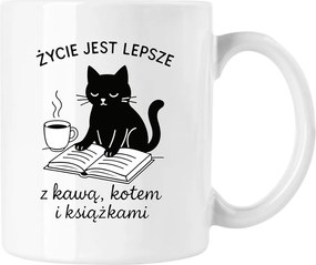 Bögre cica könyv 3 fehér 330ml