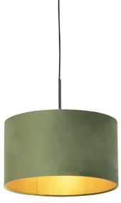 Lógólámpa bársony árnyékolóval zöld arannyal 35 cm - Combi
