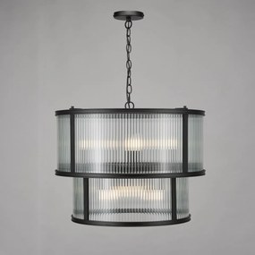 Dar Lighting glamour modern függeszték bianka matt fekete darbia0622