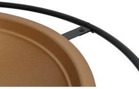 Hordozható fa tűzrakóhely rostéllyal fekete/réz