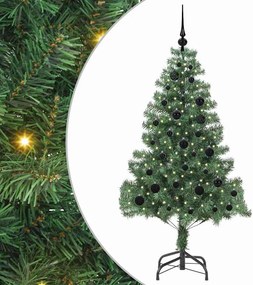 vidaXL Karácsonyfa 150 LED-del állvánnyal Zöld 150 cm PVC