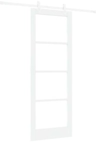 Csúszóajtó Fehér 78 x 211 cm Fa és fém