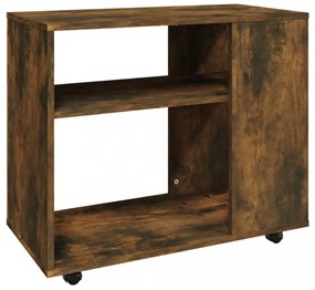 füstös tölgy színű szerelt fa kisasztal 70 x 35 x 55 cm