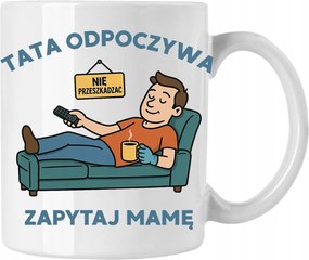 Bögre Apák napjára Apa Pihenő Fehér 330ml