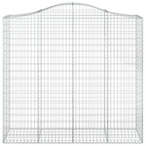 2 db íves horganyzott vas gabion kosár 200x50x180/200 cm