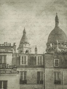 Poszter 30x40cm Lakóépületek kupolákkal Sacre Coeur Bazilika, Assaf Fr