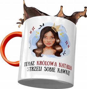 Narancssárga bögre Natalia Feleség Barátnő Nyomtatott Fotóval