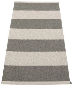 Antracitszürke-krémszínű kültéri-beltéri futószőnyeg 70x150 cm Bob Charcoal Linen – Pappelina