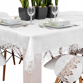 Abrosz Fehér foltálló asztalra, klasszikus 150X260 téglalap nagy