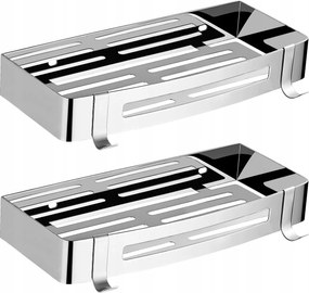 2xFürdőszobai polc SUS304 rozsdamentes acél ragasztóval