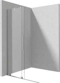 Prizma csúsztatható walk-in zuhanyfal_100x195, szálcsiszolt acél