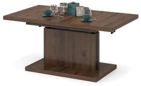 Mazzoni ASTON Elegáns Dió - MODERN DOHÁNYZÓASZTAL NYITHATÓ/MAGASÍTHATÓ ÉTKEZŐASZTAL ÉS DOHÁNYZÓASZTAL EGYBEN