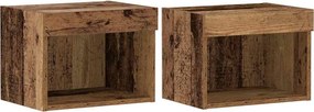 vidaXL TV szekrény garnitúra 2 pcs Öreg fa 40 x 30 x 30 cm Faanyag