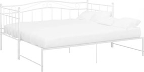 vidaXL fehér fém kihúzható kanapéágykeret 90 x 200 cm