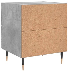 betonszürke szerelt fa éjjeliszekrény 40 x 35 x 47,5 cm