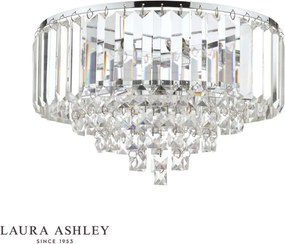 LAURA ASHLEY 3756045-Q VIENNA Kristály Mennyezeti Lámpa Csiszolt Króm, Átlátszó G9 IP20
