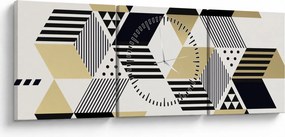 Kép - Geometriai formák N⁰1 (órával) (90x30 cm)