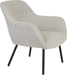 Fehér buklé fotel Dude – White Label