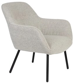 Fehér buklé fotel Dude – White Label