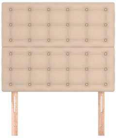2 db cappuccino színű műbőr fejtámla 80 x 5 x 78/88 cm