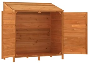 barna tömör fenyőfa kerti fészer 102 x 52 x 112 cm
