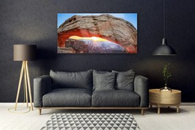 Üvegkép Sun Rock-táj 100x50 cm