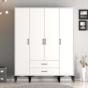 Kumsal gardróbszekrény, fehér, 160 cm – TR845HCT5483