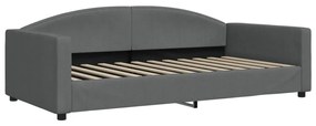 sötétszürke kihúzható szövet heverő fiókkal 100 x 200 cm