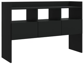 fekete szerelt fa tálalószekrény 105 x 30 x 70 cm