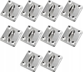 10x szemes sárvédő szemes mennyezeti kampó rozsdamentes acél 35*30mm