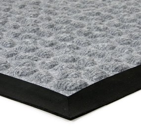 Textil tisztítószőnyeg Rectangles Deco 45 x 75 x 0,8 cm, szürke