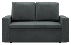 Zeus kanapé, bársony, hab töltet, egyenes kartámasz, szürke