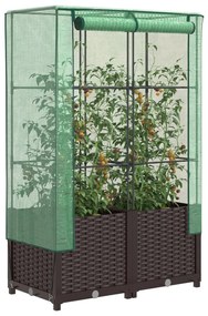 rattan megjelenésű magaságyás melegháztakaróval 80x40x138 cm