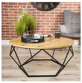 Kávésasztal DIAMOND 40x90 cm fekete/barna