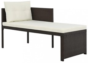 4 részes barna polyrattan kerti társalgó szett