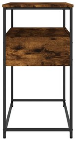 füstös tölgy színű szerelt fa tálalóasztal 75x40x75 cm
