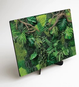 DUBLEZ | Fa falikép - Monsztera mohával