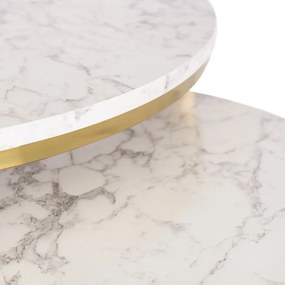 Dohányzóasztal szett Márvány színben. OLIS MAX