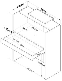 Recepciós pult beépített led hangulatvilágítással ma101 - 3859